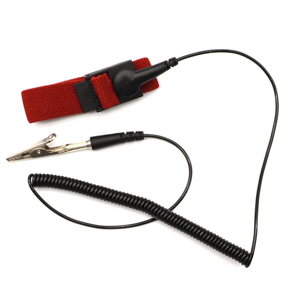 Electronics Tweezers Ground Bracelet Anti Static ESD Adjustable Wrist Strap