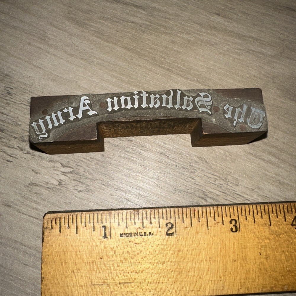 Printing Block “ The Salvation Army “￼