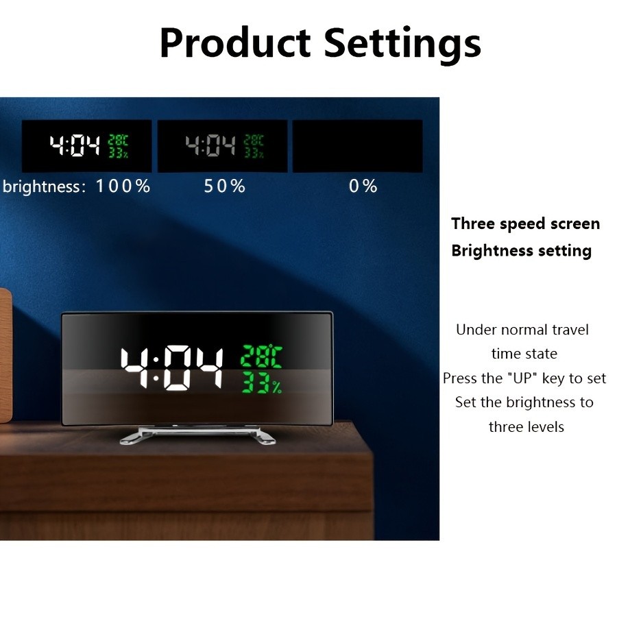 Large Digital LED Wall Clock Jumbo Display with Calendar Temperature Desk Clock