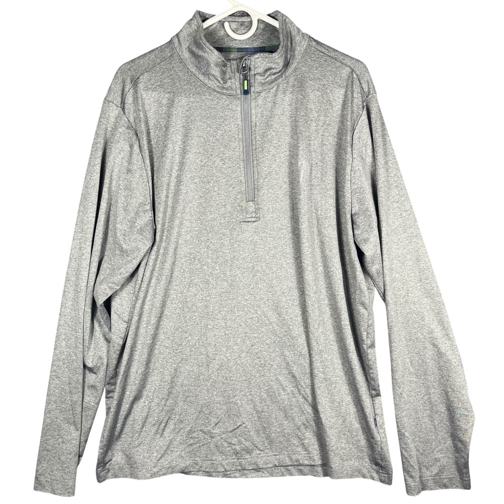 William Murray Quarter Zip Pullover Mens XL Grey Heathered Golf Performance Top