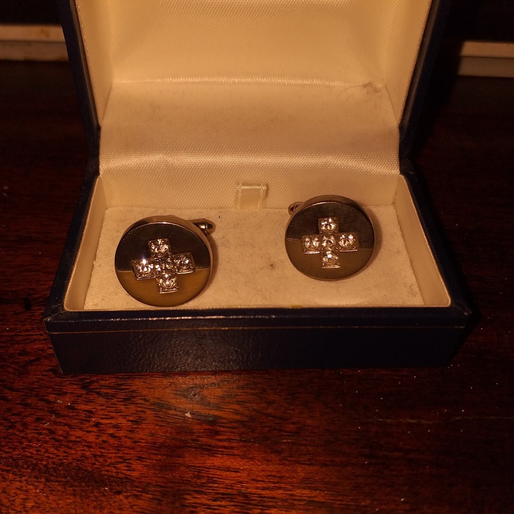 Mens Cufflinks With Crystal X