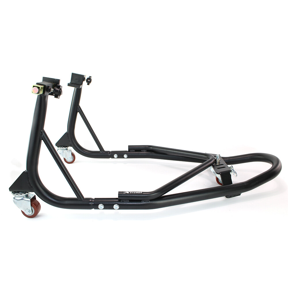 Steel Motorcycle Rear Wheel Mobile Lift Frame Bracket Stand Universal Black