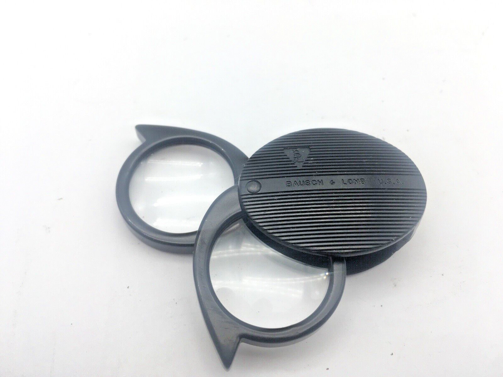 Bausch & Lomb Mini Dual Lenses Folding Pocket Magnifier 4x 5x 9x USA