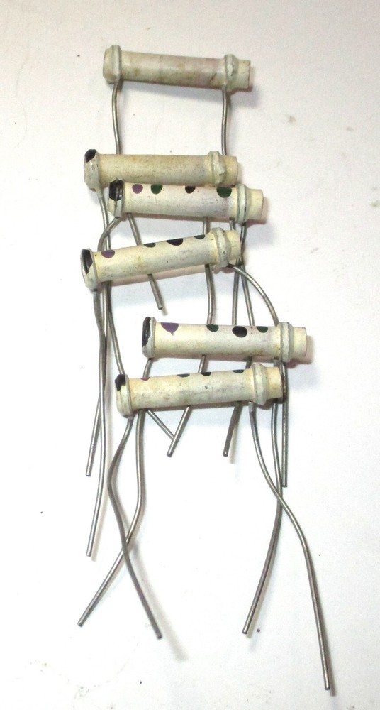 6 Unbranded 75 PF Dogbone Capacitor NOS