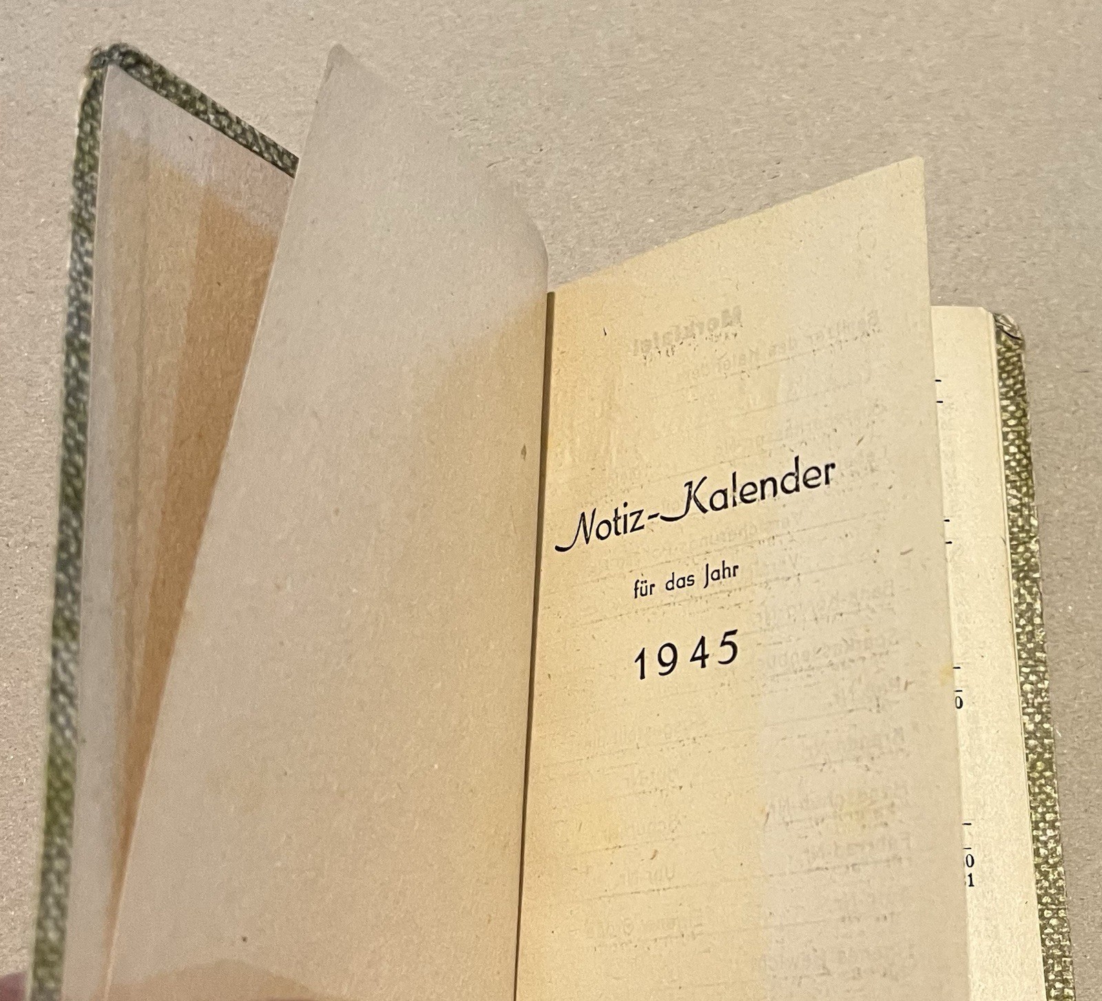 German 1945 Calendar Book (use in 2029) Taschenkalender for Military Use wartime
