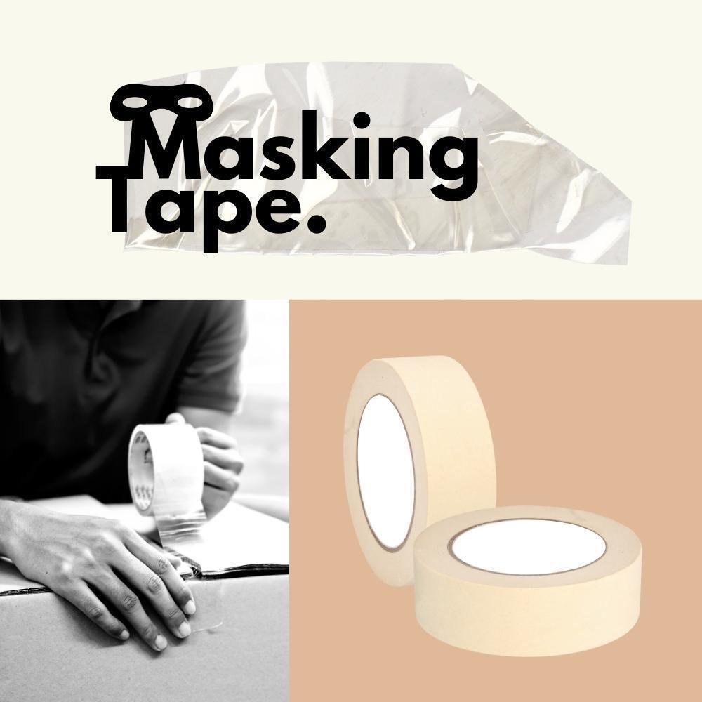 1" x 60 Yards, Ivory General Purpose Utility Grade Masking Tape - 24 Rolls