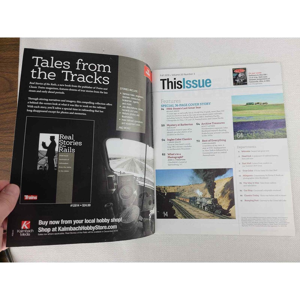 Classic Trains Magazine Fall 2019 Volume 20 Issue 3 (DA) (8C)