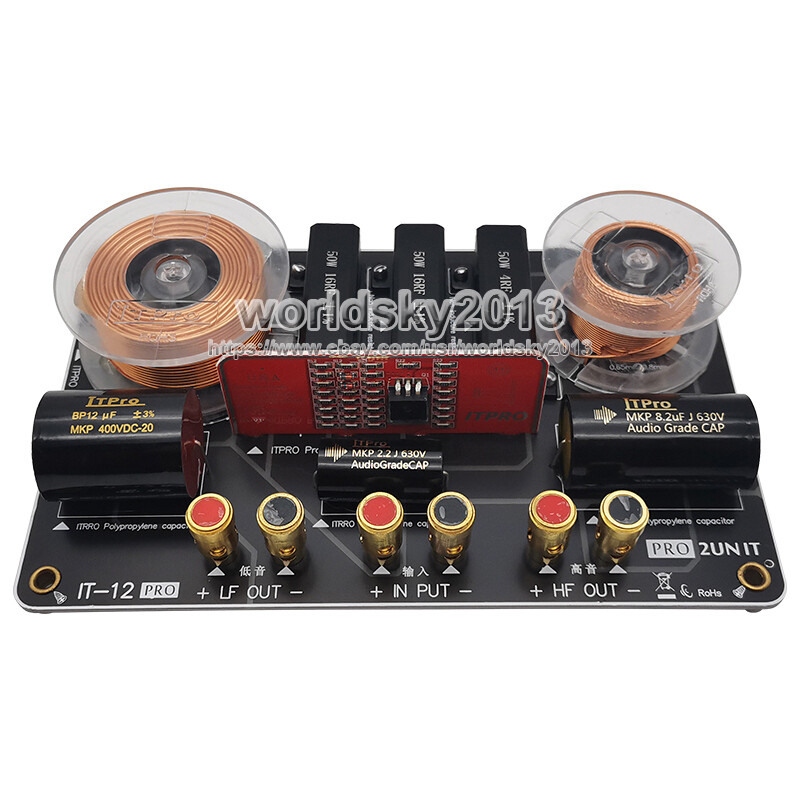 1pcs 800W 2 Way 2 Unit High-Low Speaker Frequency Divider Filter Crossover Board