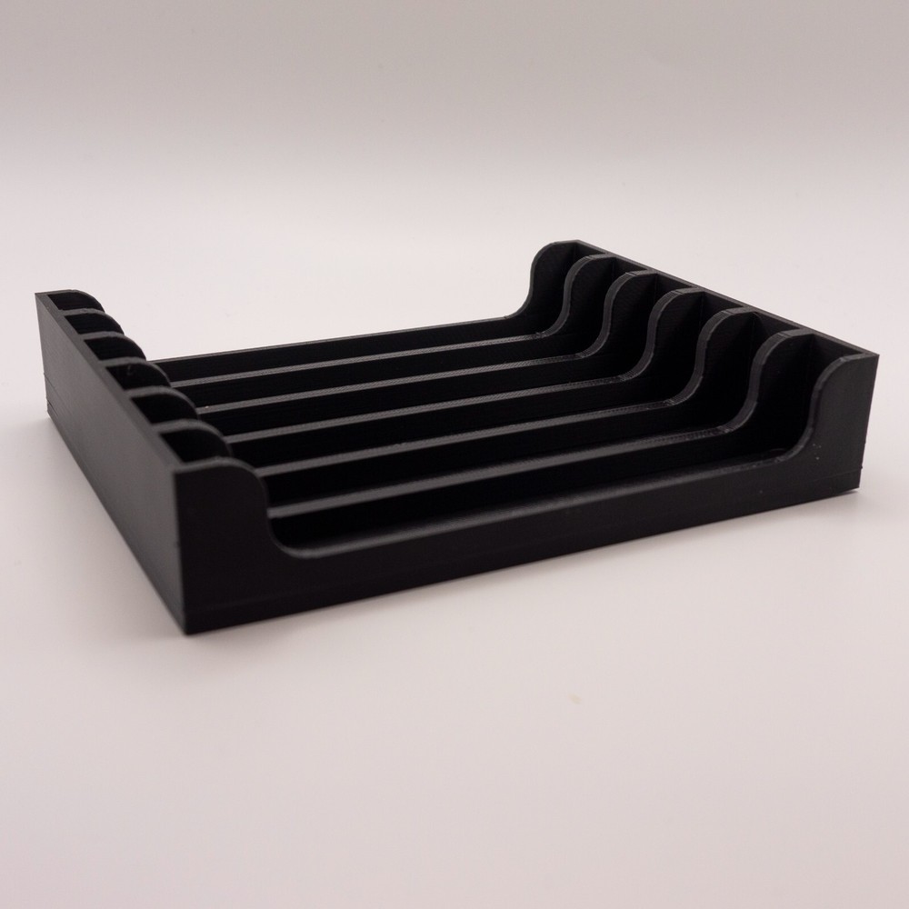 DVD Case Display Stand Holds 6 Cases PS5, PS3, PS2, Xbox, Wii (Black)
