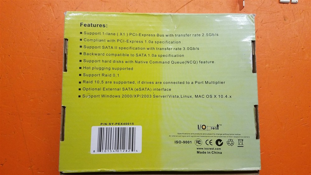 ⭐️⭐️⭐️⭐️⭐️ 2 Channels PCI-E Serial ATA II Host Raid Controller Card SY-PEX40015