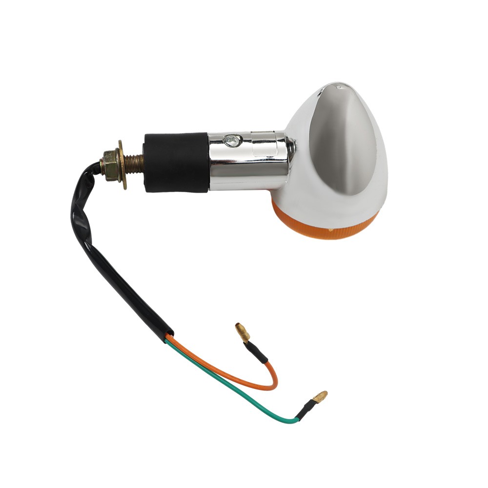 2 × Amber Chrome Front Rear Turn Signal Blinker Indicator Light For Kawasaki