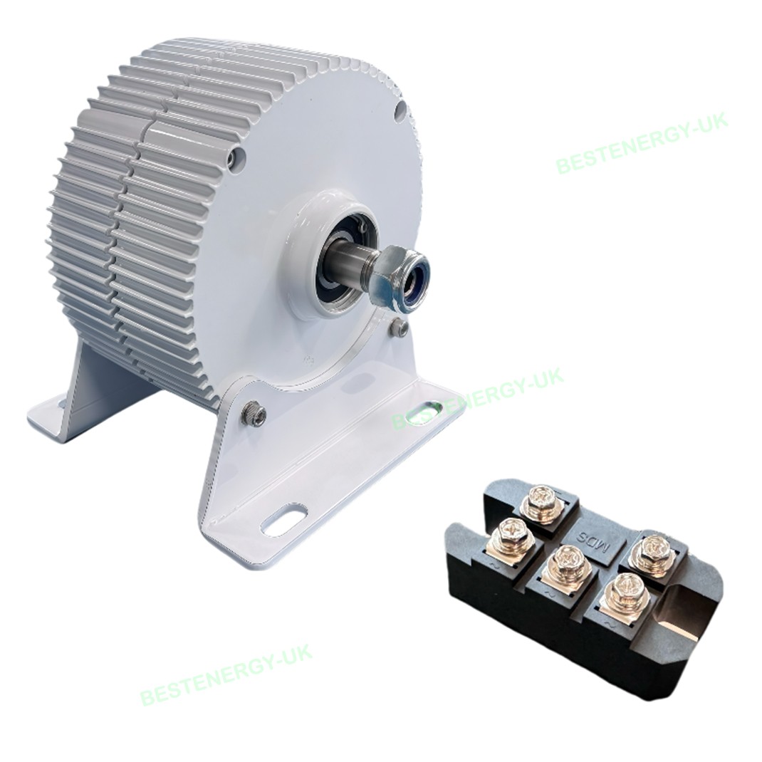 3000W Wind Turbine Permanent Magnet Generator Alternator Motor Kit 12V/24V/48V