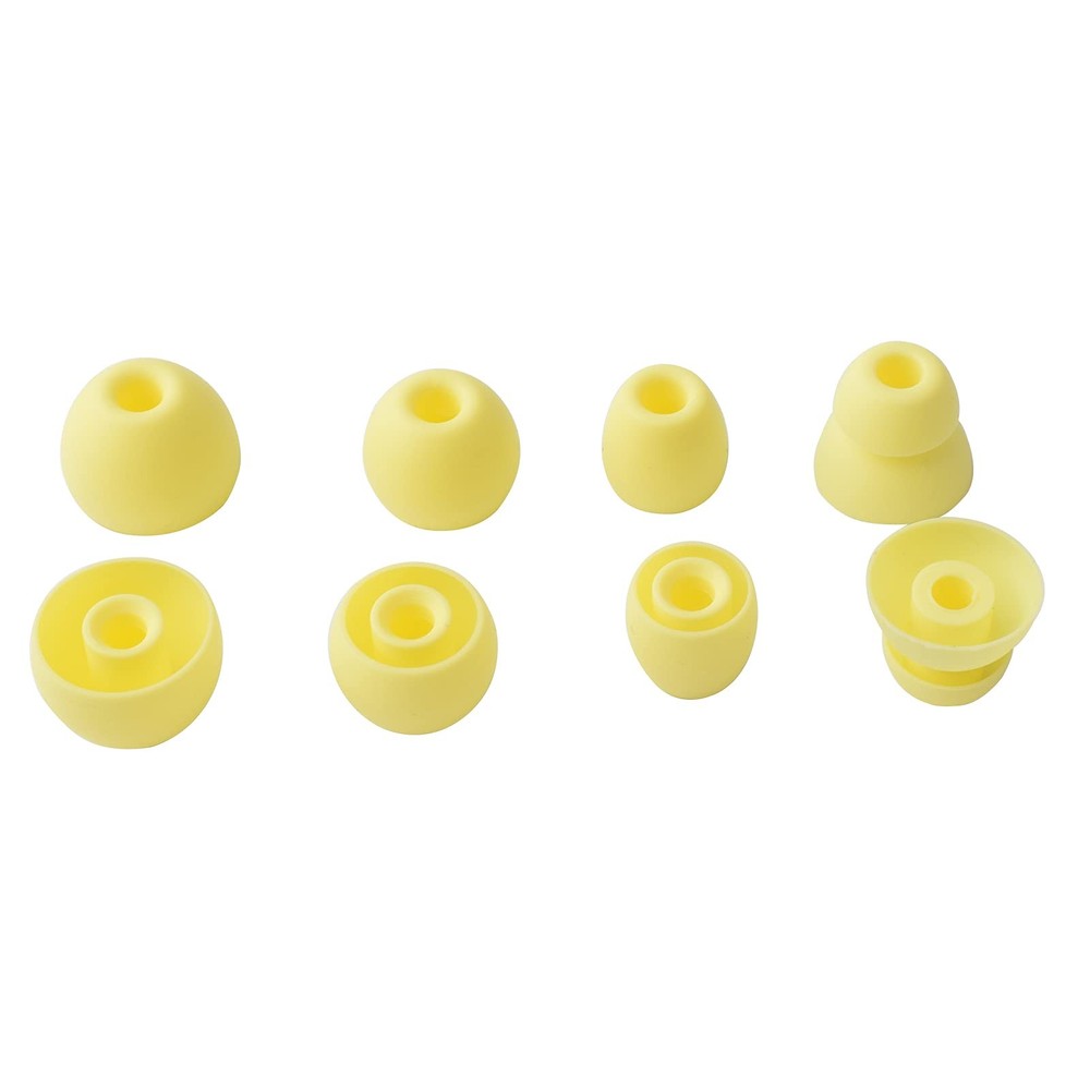 8PCS Replacement Eartips Silicone Pro Earbuds Ear Tips Buds Eargels Yellow
