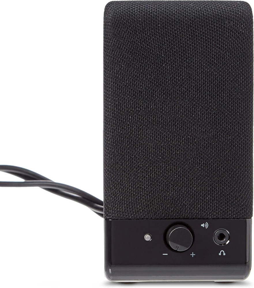 Usb-Powered Computer Speakers for Desktop or Laptop PC, Volume Control, Black