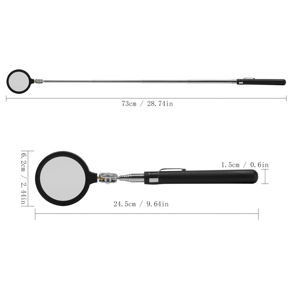 Telescopic Folding Handheld Magnifying Glass, 5X Large Rectangle Reading Magn...