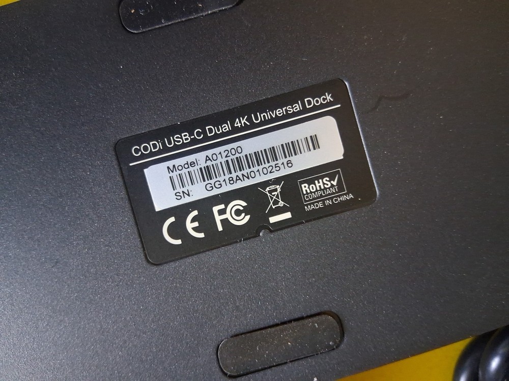 Codi A01200 Dual 4K Universal Docking Station