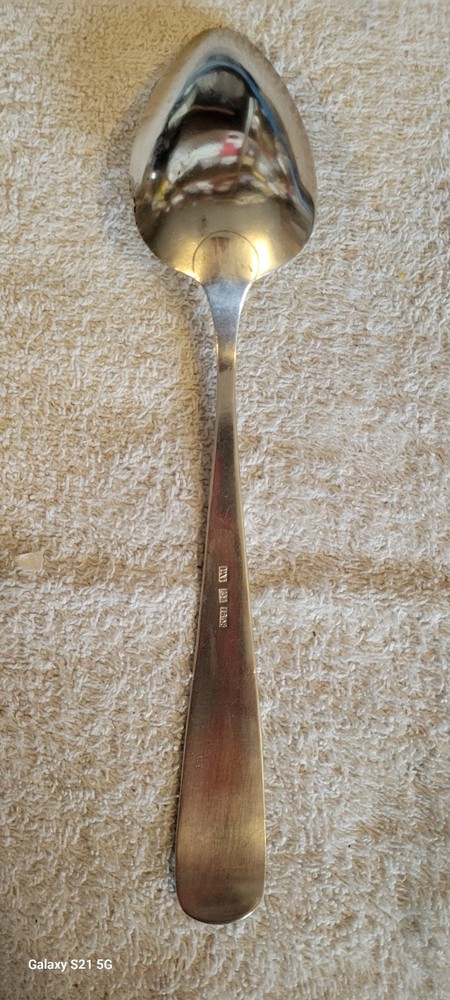 Antique Norwegian 83% Silver Serving Spoon Dated 1858. Maker Is P A Jorgensen