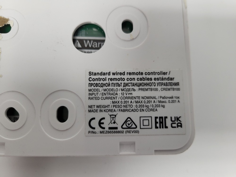 LG PREMTB100 Remote Controller HVAC, 12V