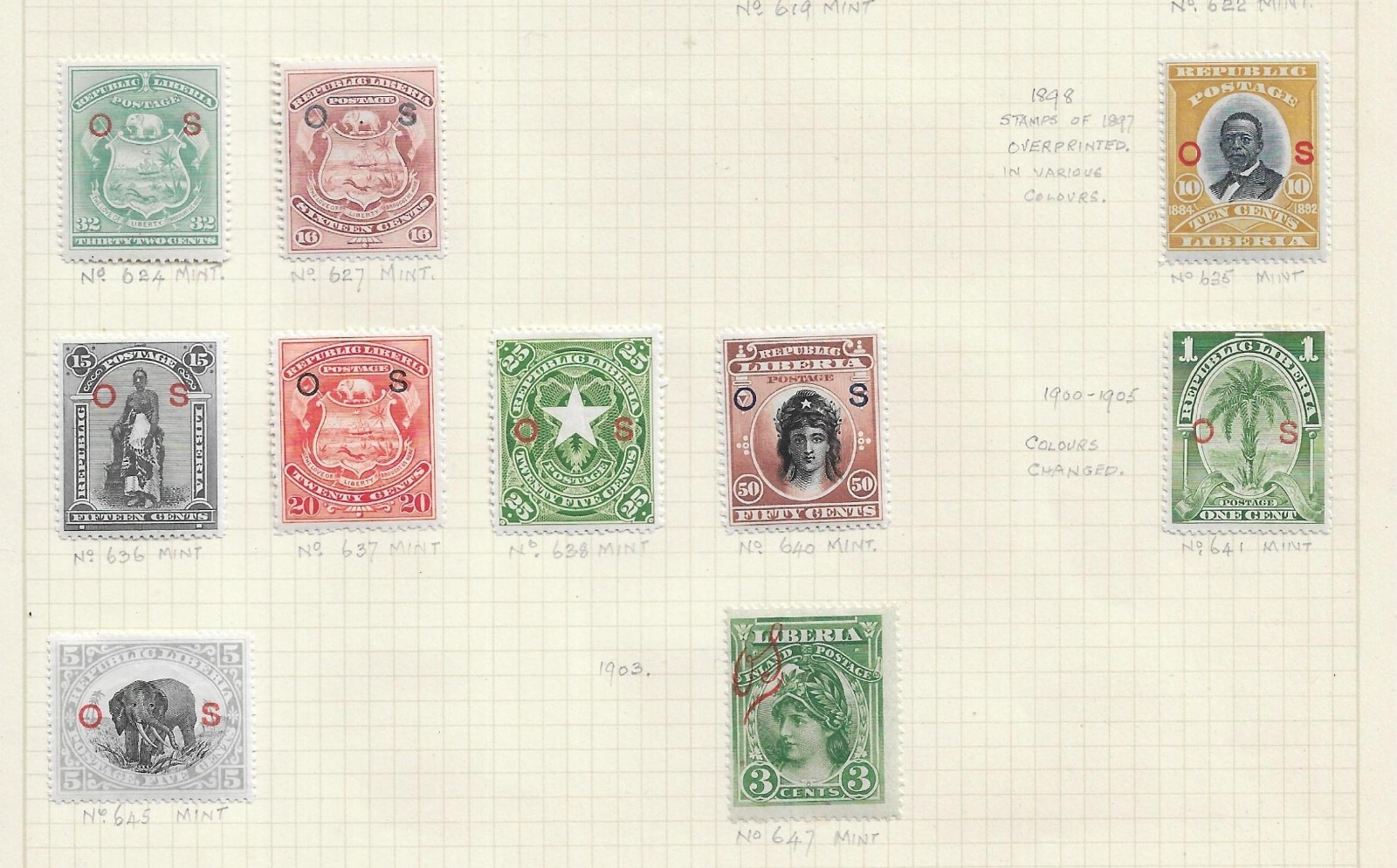 Liberia Earlier Collection on Pages & Cards