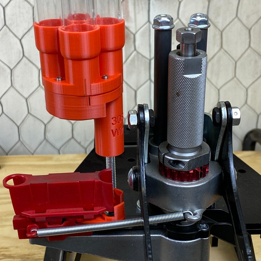 Lee APP Custom Universal Case Feeder 3D Printed COMPLETE KIT- No more adjusting!