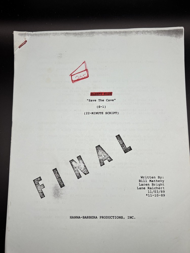 Final Movie Script SLEEPY KIDS "Save The Cave"