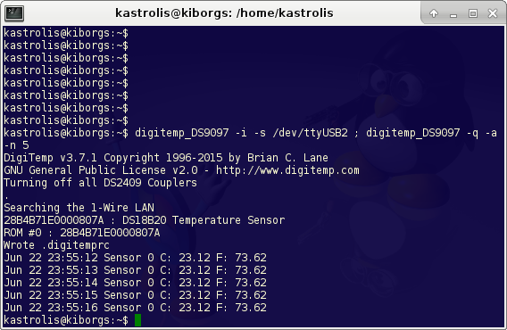 Digital USB DS18B20 1wire -55+125C thermometer probe for linux win pc