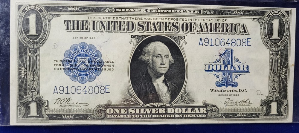 🌟 1923 $1 SILVER CERTIFICATE NOTE FR.238 WOODS / WHITE  CHOICE UNC
