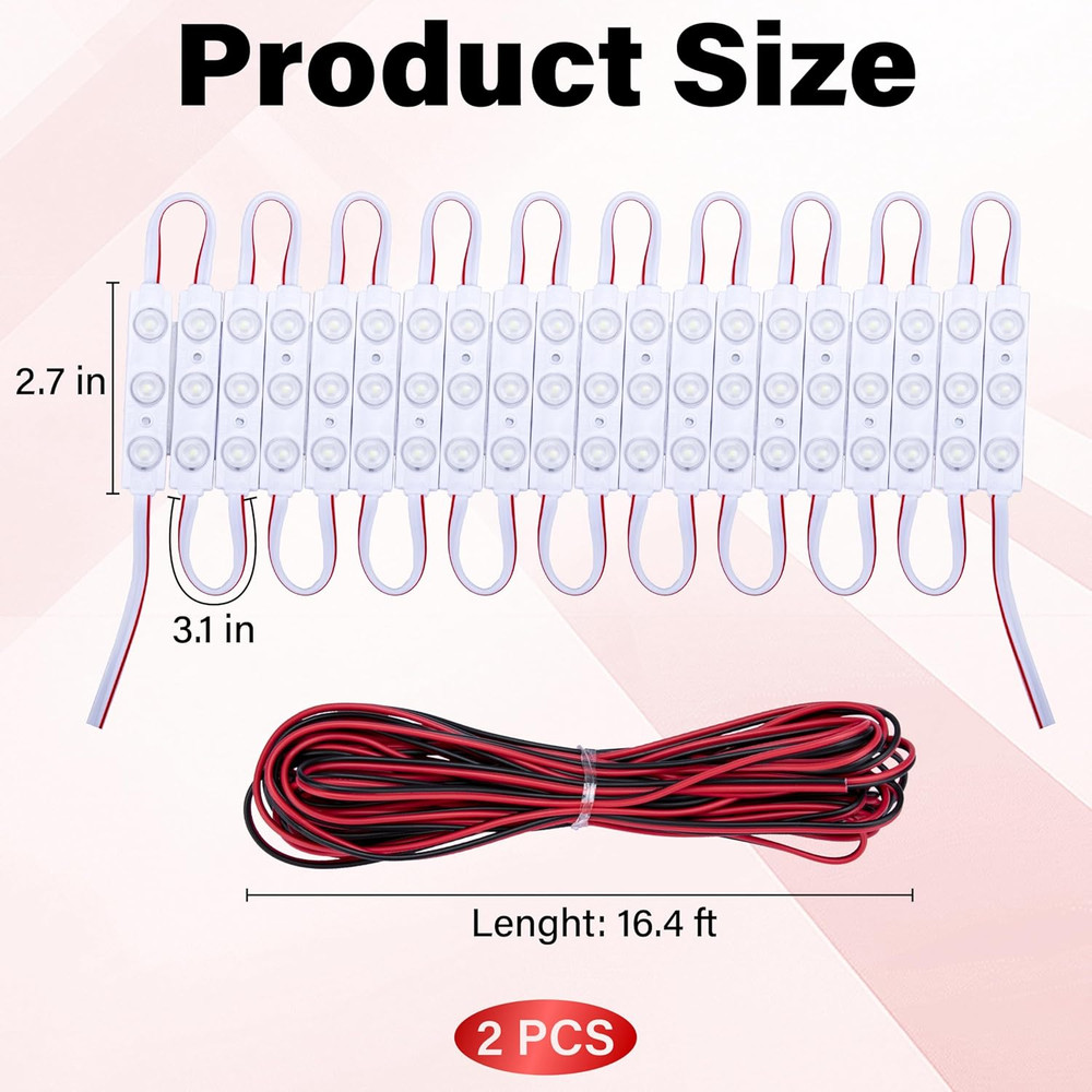 120 LED Van Interior Light Kit, 12V Cargo & Trailer Ceiling Lights, White