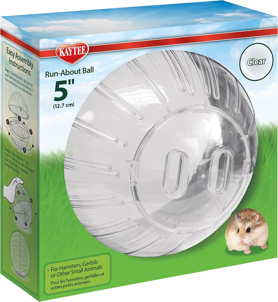 5" Clear Run-About Exercise Ball for Pet Dwarf Hamsters & Mice