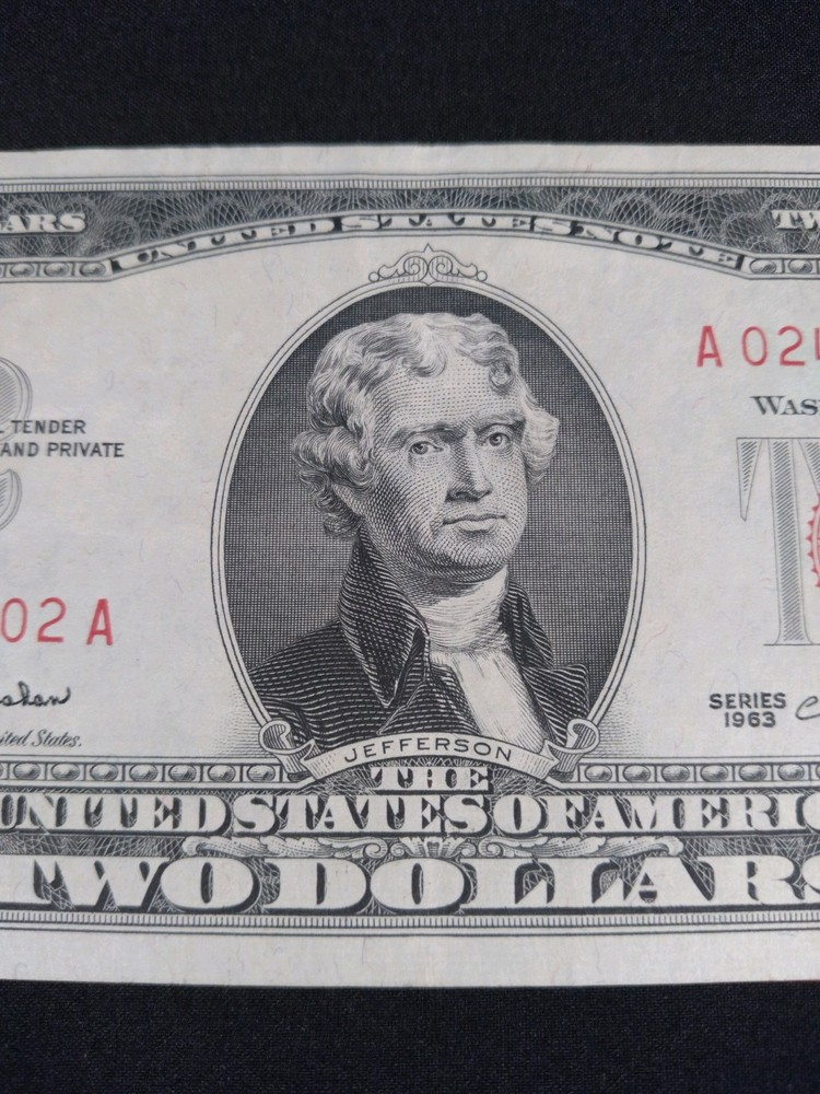 1963 Two Dollar Bill Red Seal
