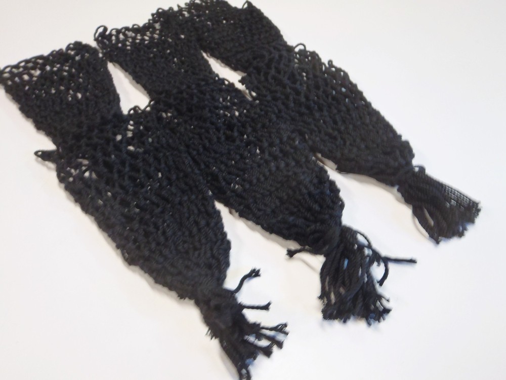 Pool Snooker Billiard Table Cotton Pocket Nets 6 x BLACK Net Set Replacement
