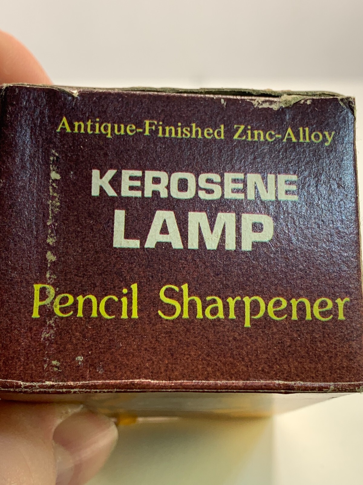 Vintage Die-Cast Pencil Sharpener Kerosine Oil Lantern With Box PSE