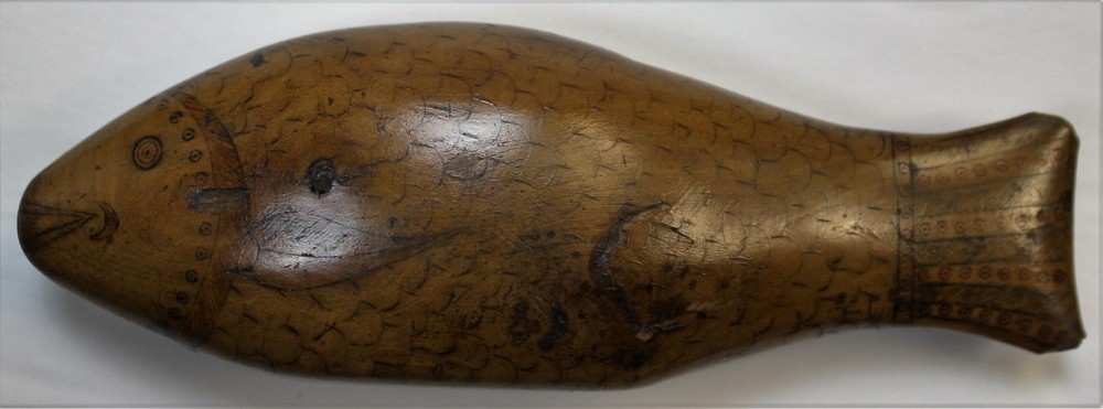 Hand Carved Fish Decoy Snuff Box