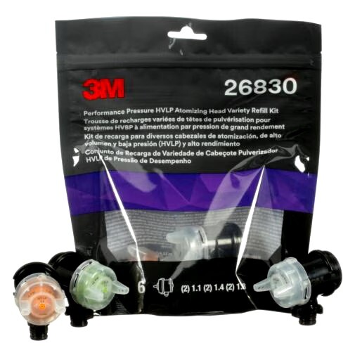 3M™ Performance Pressure HVLP Atomizing Head Variety Refill Kit.