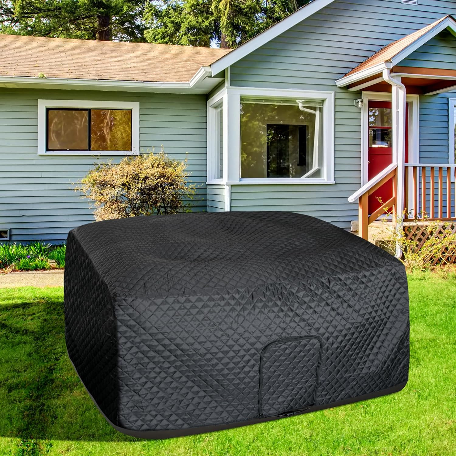 72''X27'' Square Insulated Inflatable Hot Tub Thermal Cover, Energy Efficient Ho