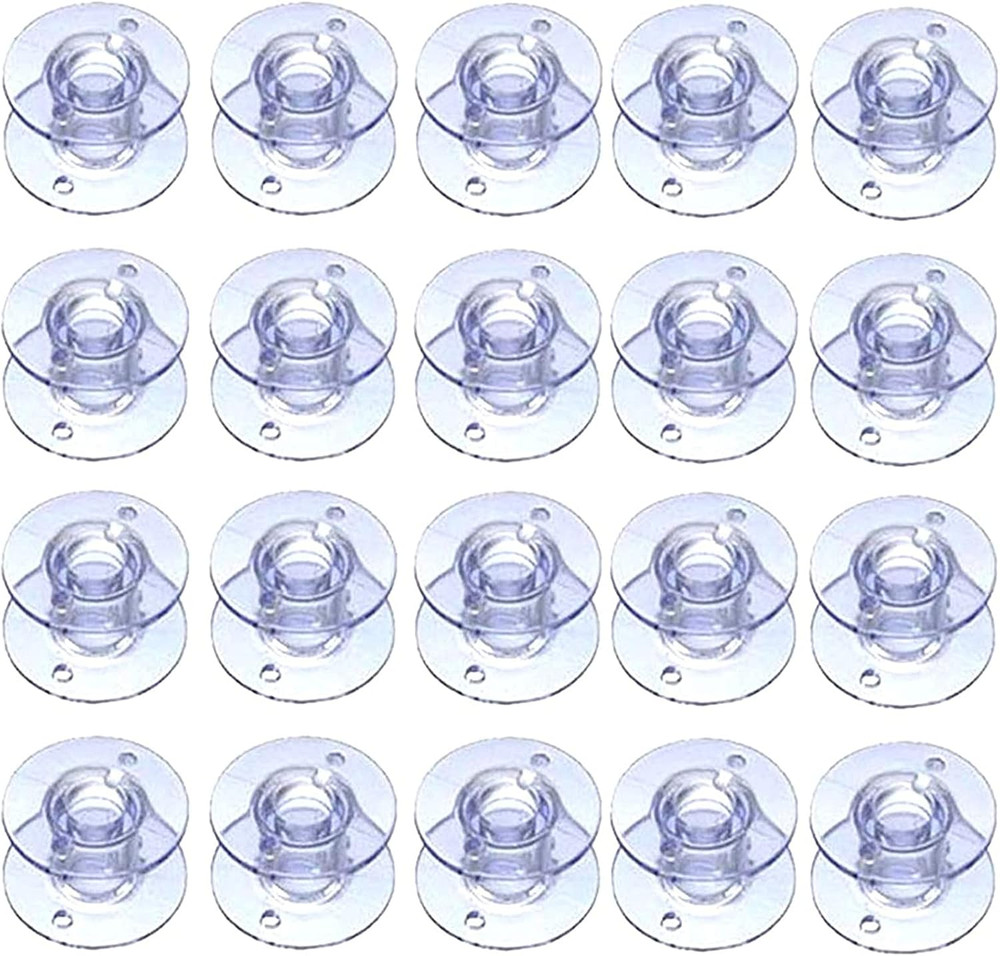 20Pcs Clear Plastic Sewing Machine Bobbins, Sa156 Bobbins, Bobbins Class 15, Com
