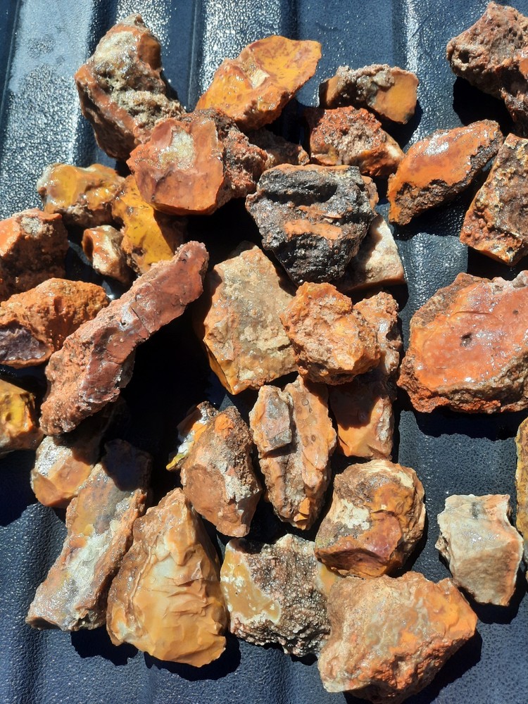 Red/Yellow Jasper Agate Chert Nodule Botryoidal Rough Lot!