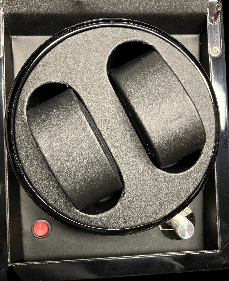 NEWTRY AUTOMATIC QUIET DOUBLE WATCH WINDER 5 WINDING MODES TESTED WORKS