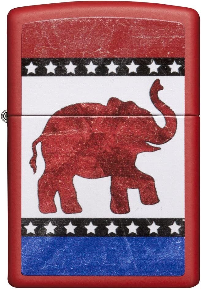 Zippo Republican Elephant Red Matte 29167