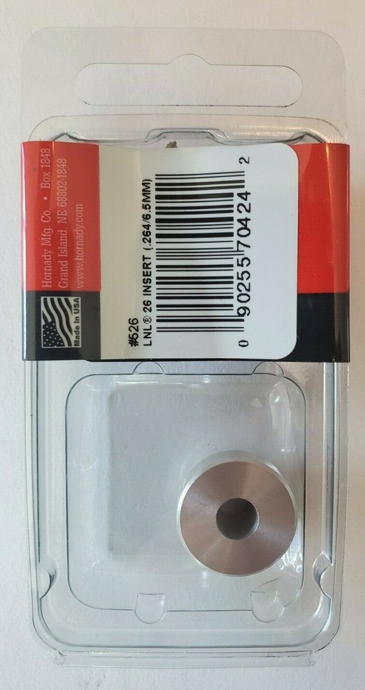 Hornady 526 Comparator Insert for Lock-N-Load B2000 # 26 .264 diameter / 6.5mm