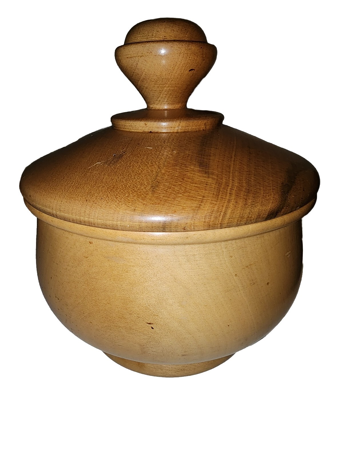 Beautiful Vintage MCM Wooden Vase And Bowls. (Set Of 3)