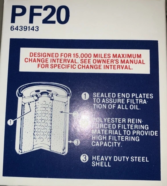 ACDelco PF20 Engine Oil Filter