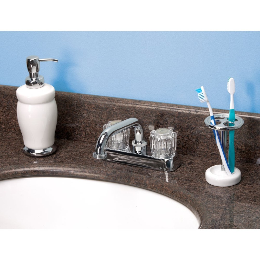 Home Impressions Chrome 4 In. Installation Solid Brass, Acrylic Handle Laundry