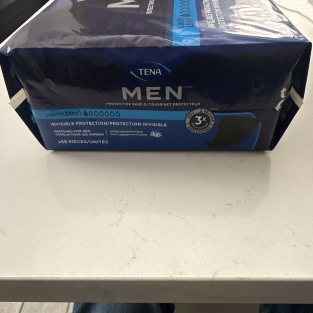 Tena Men Protective Shield Light Absorbency Black Disposable 58 Pieces