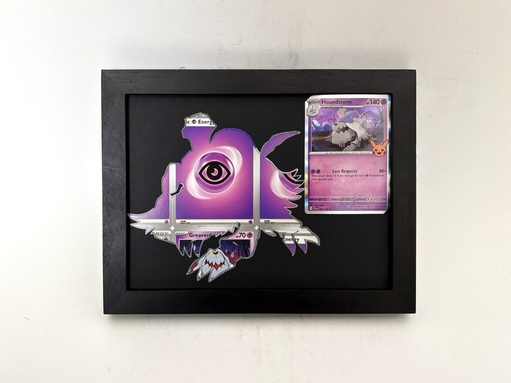 Houndstone Pokemon Card Frame - Houndstone Card -Houndstone Silhouette Art