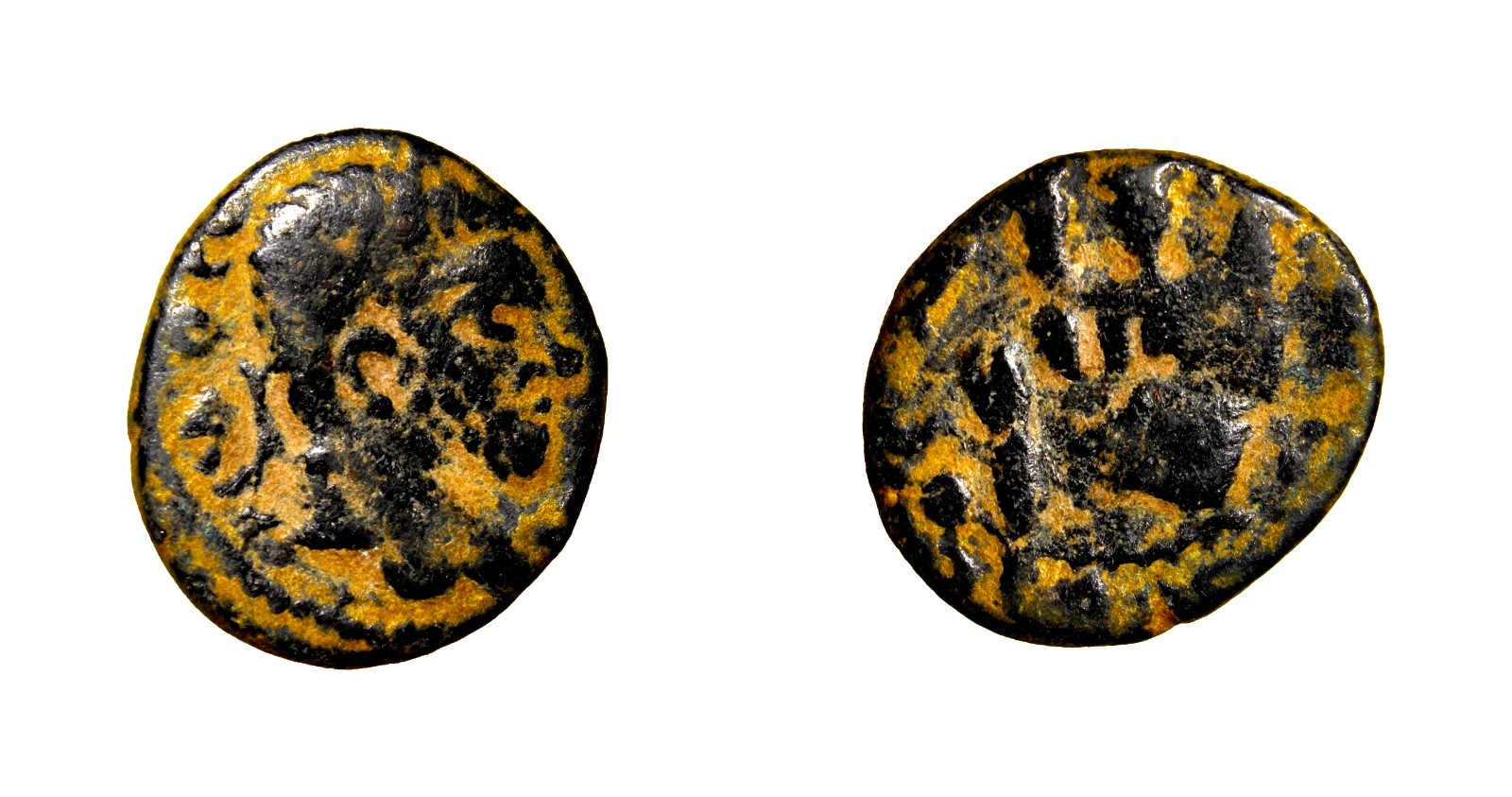 Mesopotamia, Carrhae. Caracalla. AD 198-217. AE (19mm, 2.95g) Tyche Veiled