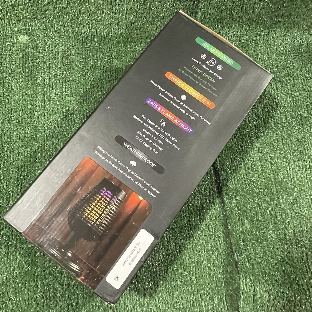 Insect Killer Torch, Solar Power Bug Zapper With Led Flame Effect New