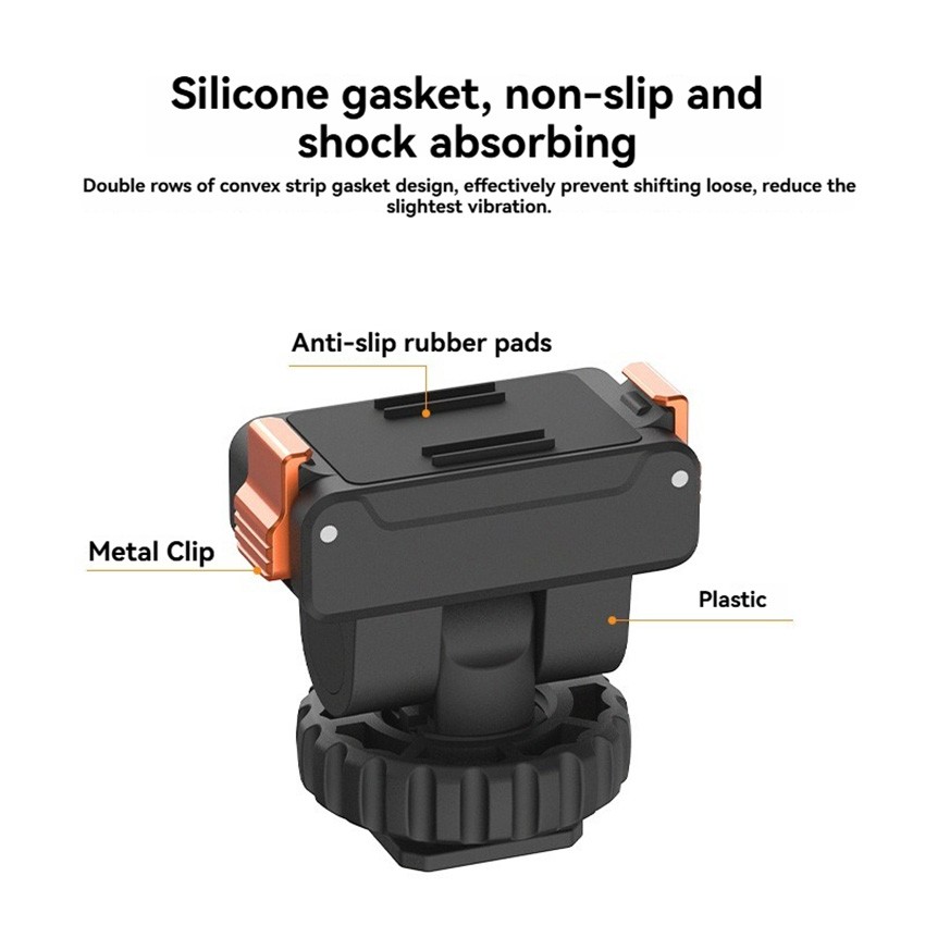 For DJI Action 5/4/3 Action Camera Magnetic Quick-Release Cold Shoe Mount