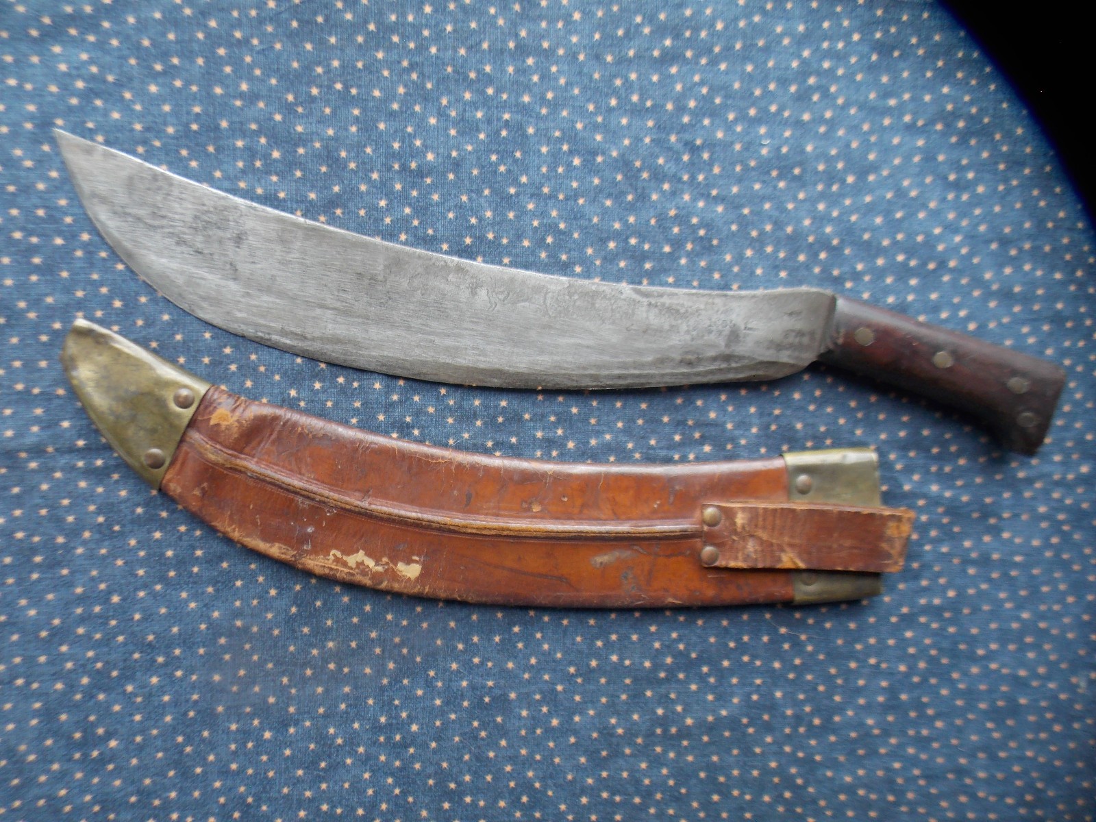 Collins 1005 Bolo Machete with Scabbard. SAW,WWI and WWII U.S. Military knfe