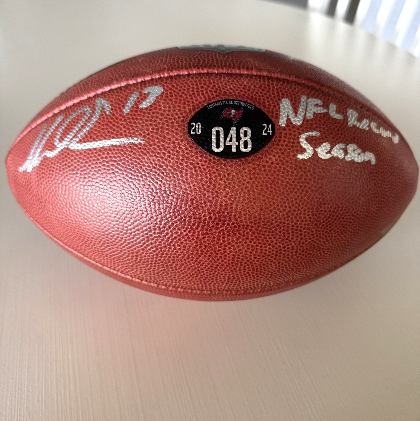 Mike Evans GAME USED💪Signed + Inscribed Ball Tampa Bay Buccaneers 24-25 Season